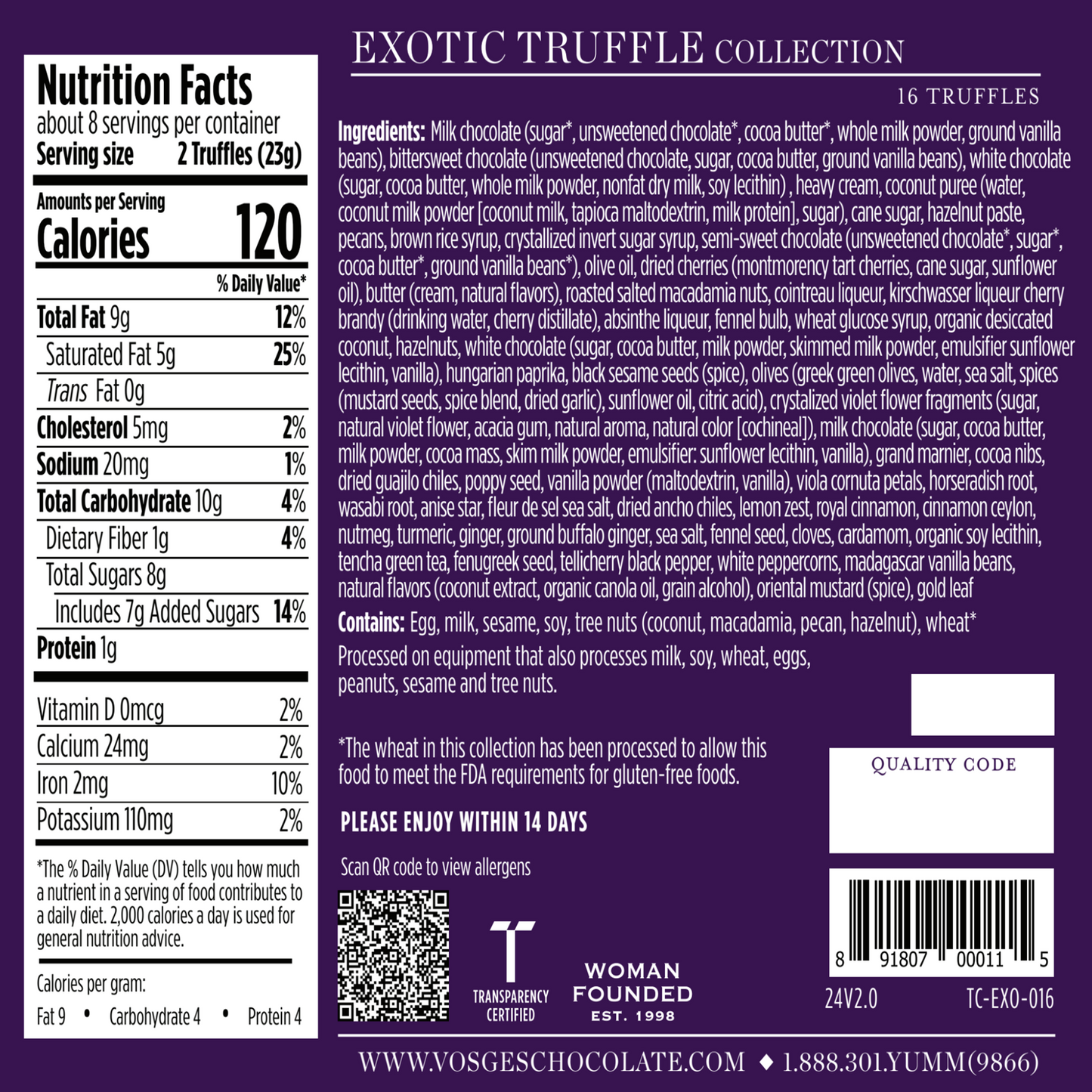 Exotic Truffles, 16 pieces