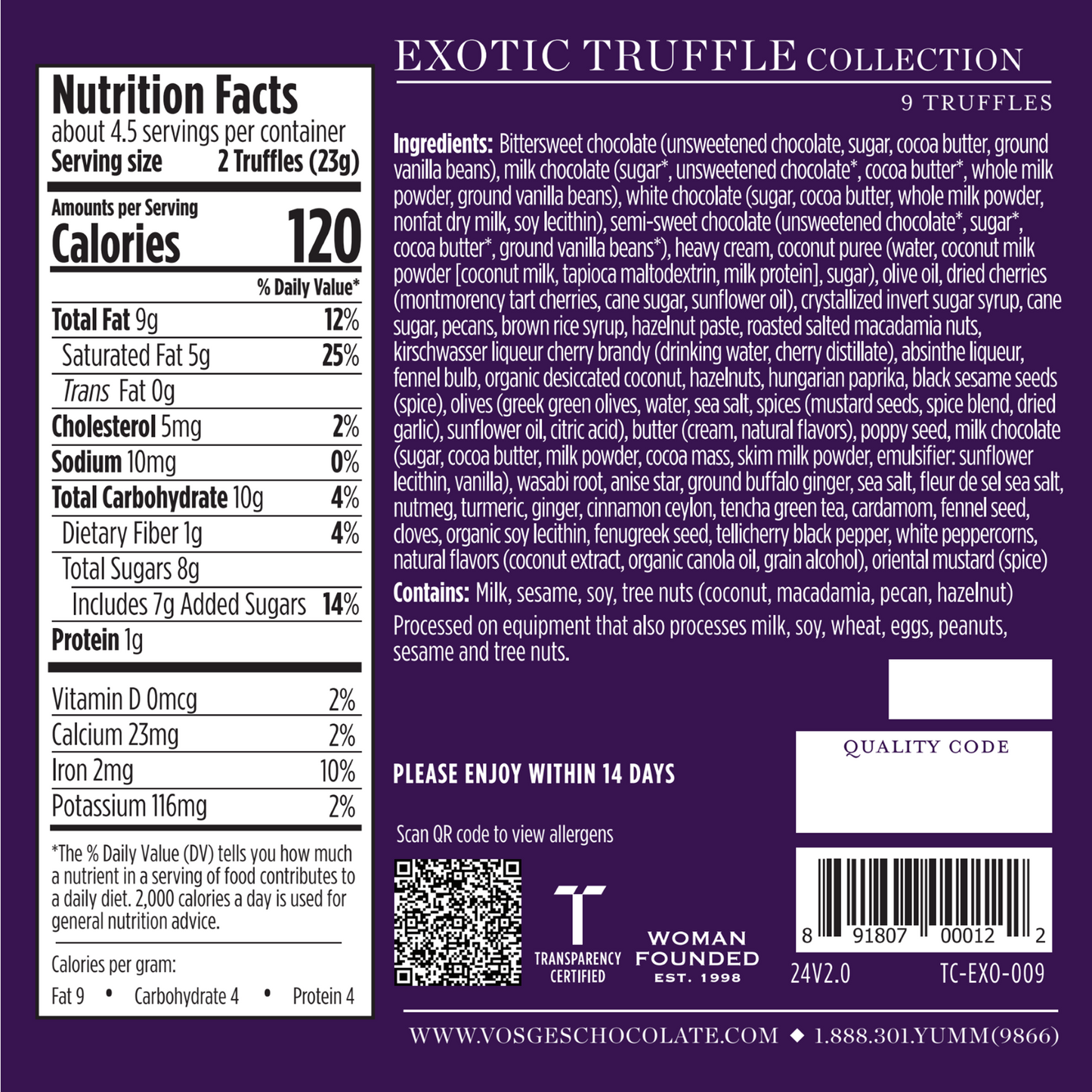 Exotic Truffles, 9 pieces