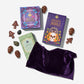 Spellbound Chocolate Menagerie gift set with three colorful illustrated boxes and assorted chocolates on white background.