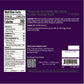 Back of purple Vosges packaging for Taleggio Rooster Truffles Iconic Collection with nutrition facts and barcode