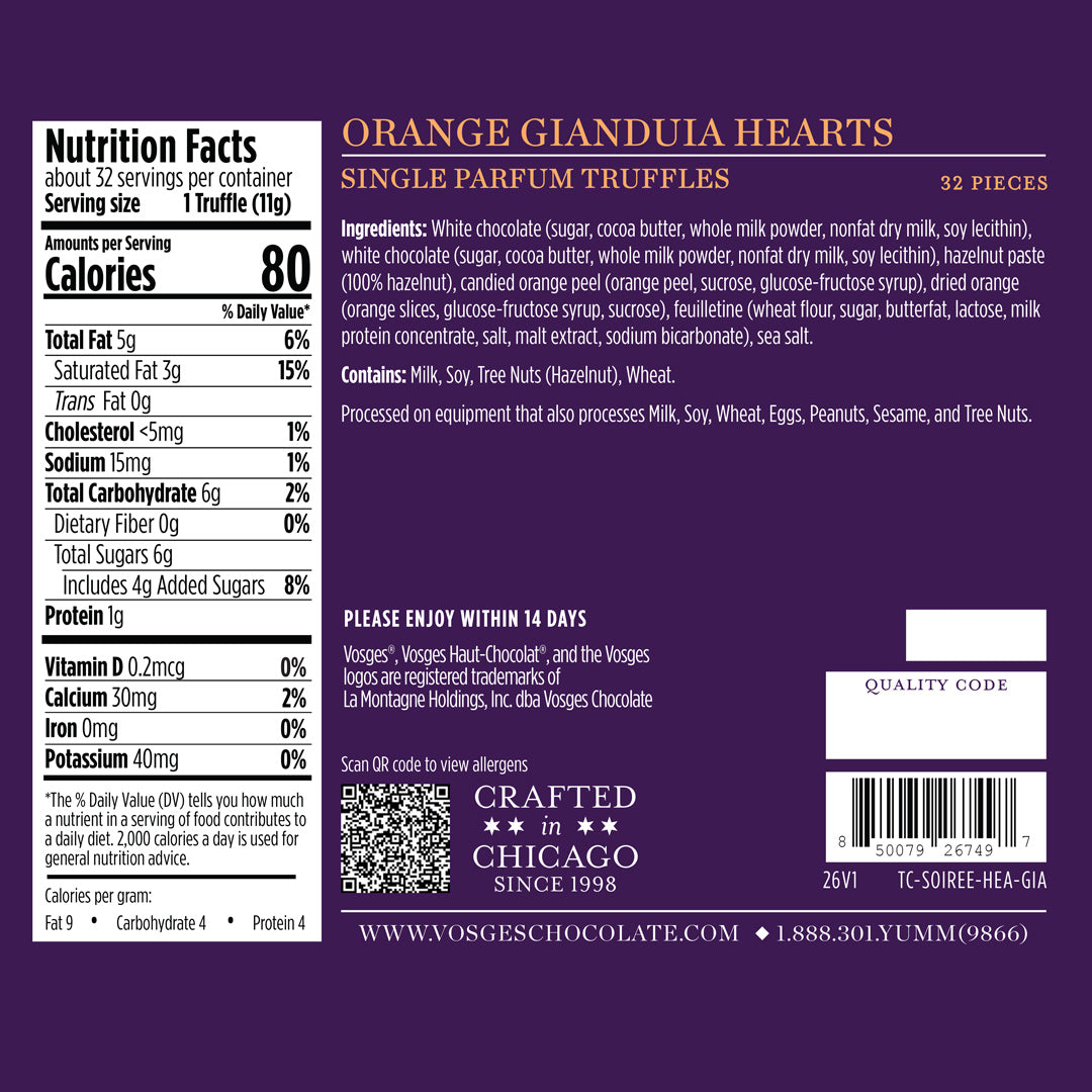 Orange Gianduia Hearts